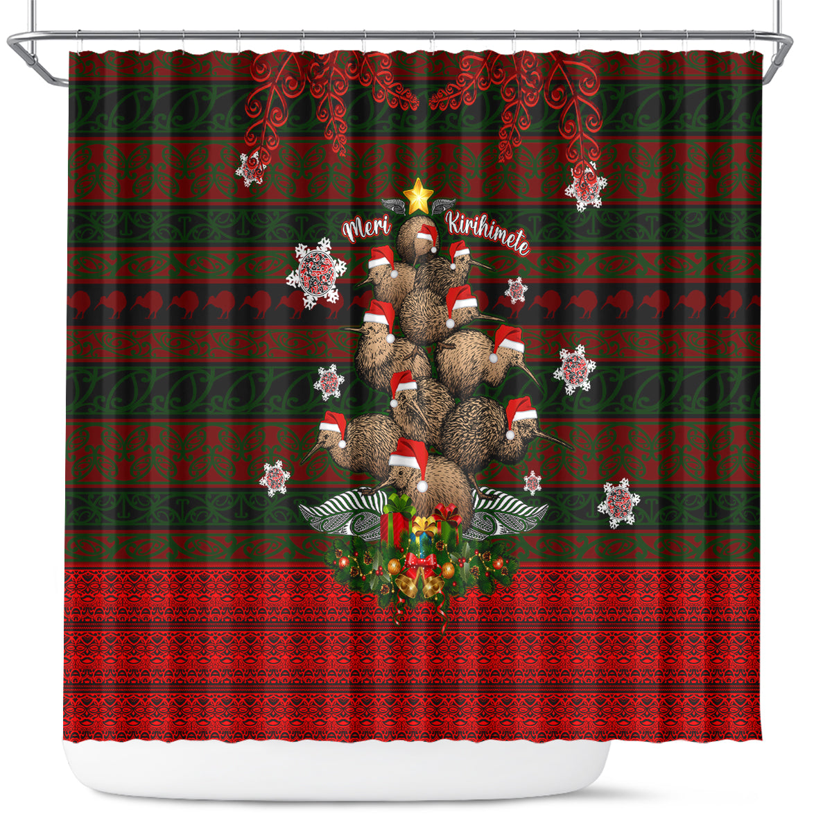 meri-kirihimete-new-zealand-shower-curtain-christmas-kiwi-maori