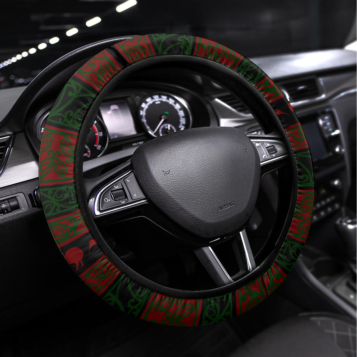 Meri Kirihimete New Zealand Steering Wheel Cover Christmas Kiwi Maori - Wonder Print Shop