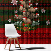 Meri Kirihimete New Zealand Window Curtain Christmas Kiwi Maori - Wonder Print Shop