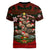Meri Kirihimete New Zealand Women V Neck T Shirt Christmas Kiwi Maori - Wonder Print Shop