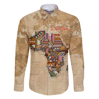 Personalized Africa On World Map Family Matching Long Sleeve Bodycon Dress and Hawaiian Shirt - Wonder Print Shop