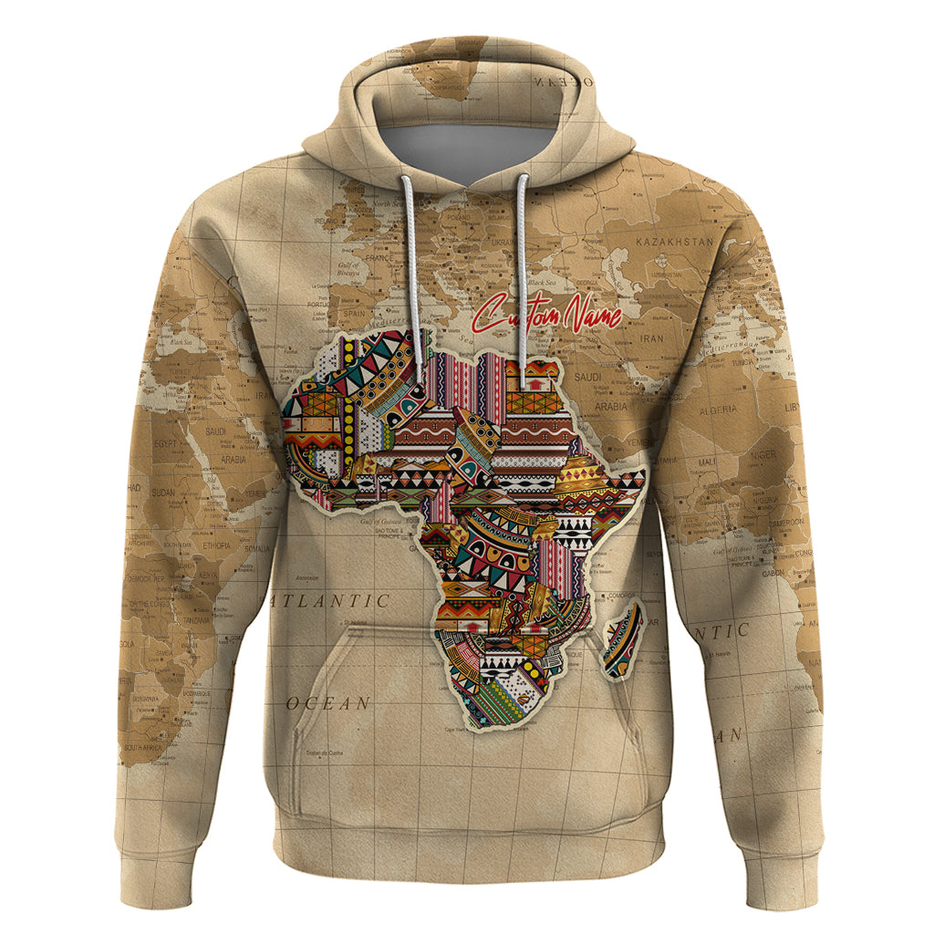 Personalized Africa On World Map Hoodie - Wonder Print Shop