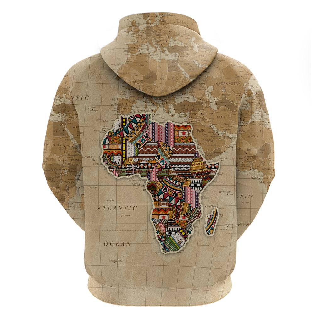 Personalized Africa On World Map Hoodie - Wonder Print Shop