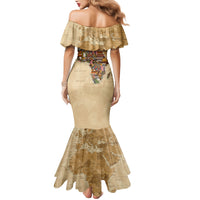 Personalized Africa On World Map Mermaid Dress - Wonder Print Shop