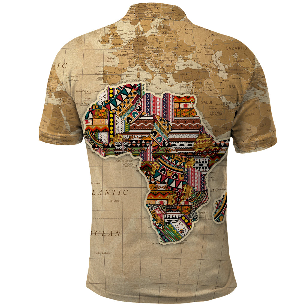 Personalized Africa On World Map Polo Shirt - Wonder Print Shop