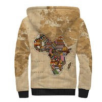 Personalized Africa On World Map Sherpa Hoodie - Wonder Print Shop