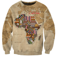 Personalized Africa On World Map Sweatshirt - Wonder Print Shop