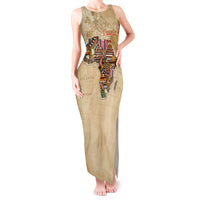 Personalized Africa On World Map Tank Maxi Dress - Wonder Print Shop