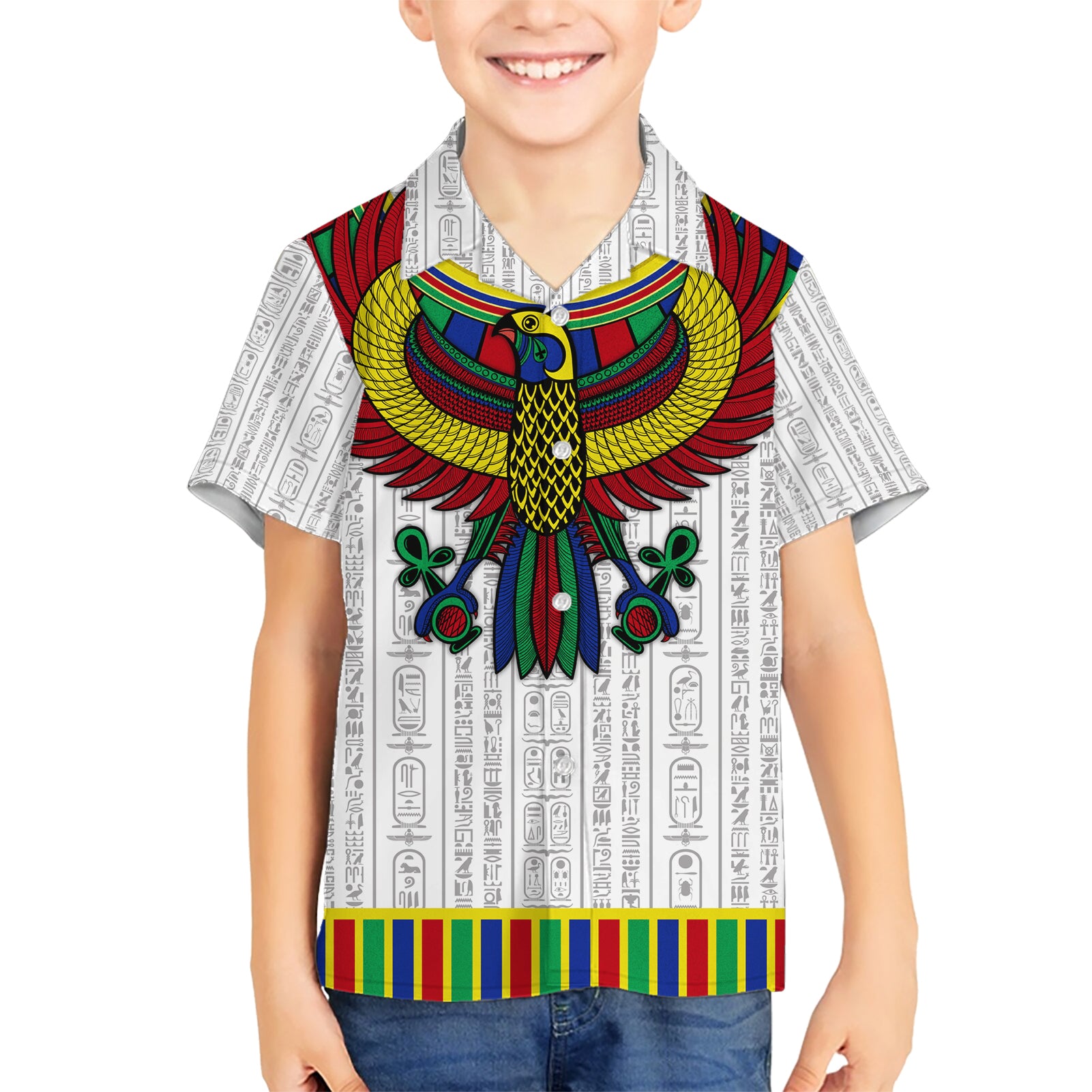 Egyptian Horus Kid Hawaiian Shirt Gods of Egypt