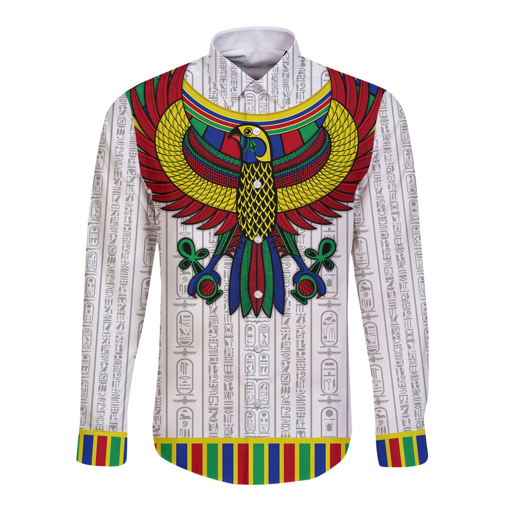 Egyptian Horus Long Sleeve Button Shirt Gods of Egypt