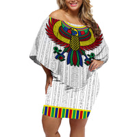 Egyptian Horus Off Shoulder Short Dress Gods of Egypt - Wonder Print Shop