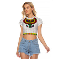 Egyptian Horus Raglan Cropped T Shirt Gods of Egypt - Wonder Print Shop