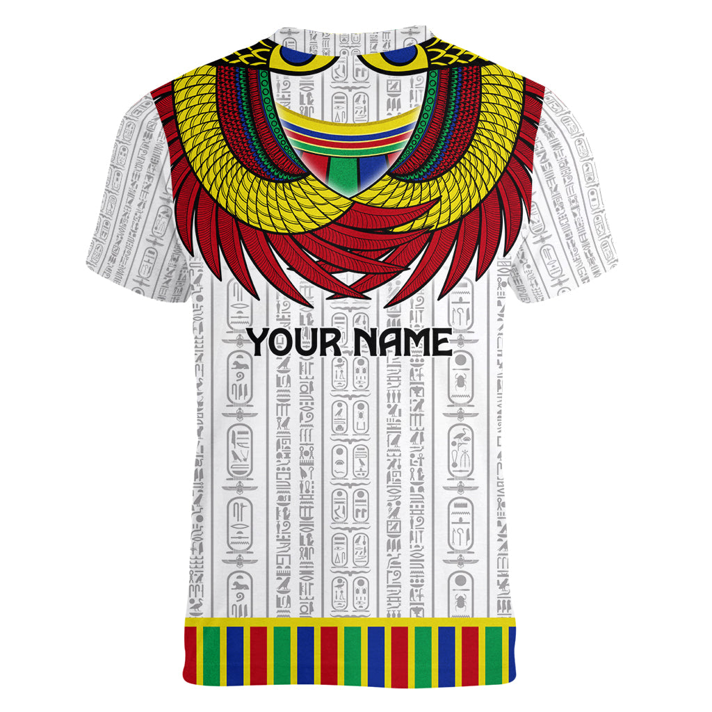 Egyptian Horus Women V Neck T Shirt Gods of Egypt - Wonder Print Shop