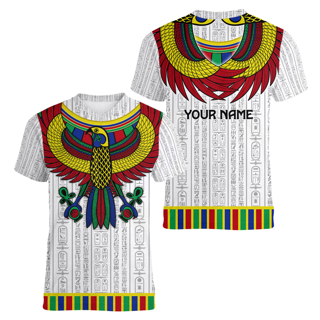 Egyptian Horus Women V Neck T Shirt Gods of Egypt - Wonder Print Shop