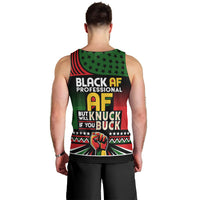 Black AF Professional AF But Will Knuck If You Men Tank Top African Pride - Wonder Print Shop