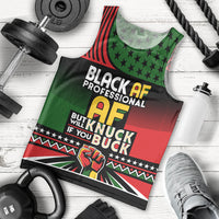 Black AF Professional AF But Will Knuck If You Men Tank Top African Pride - Wonder Print Shop