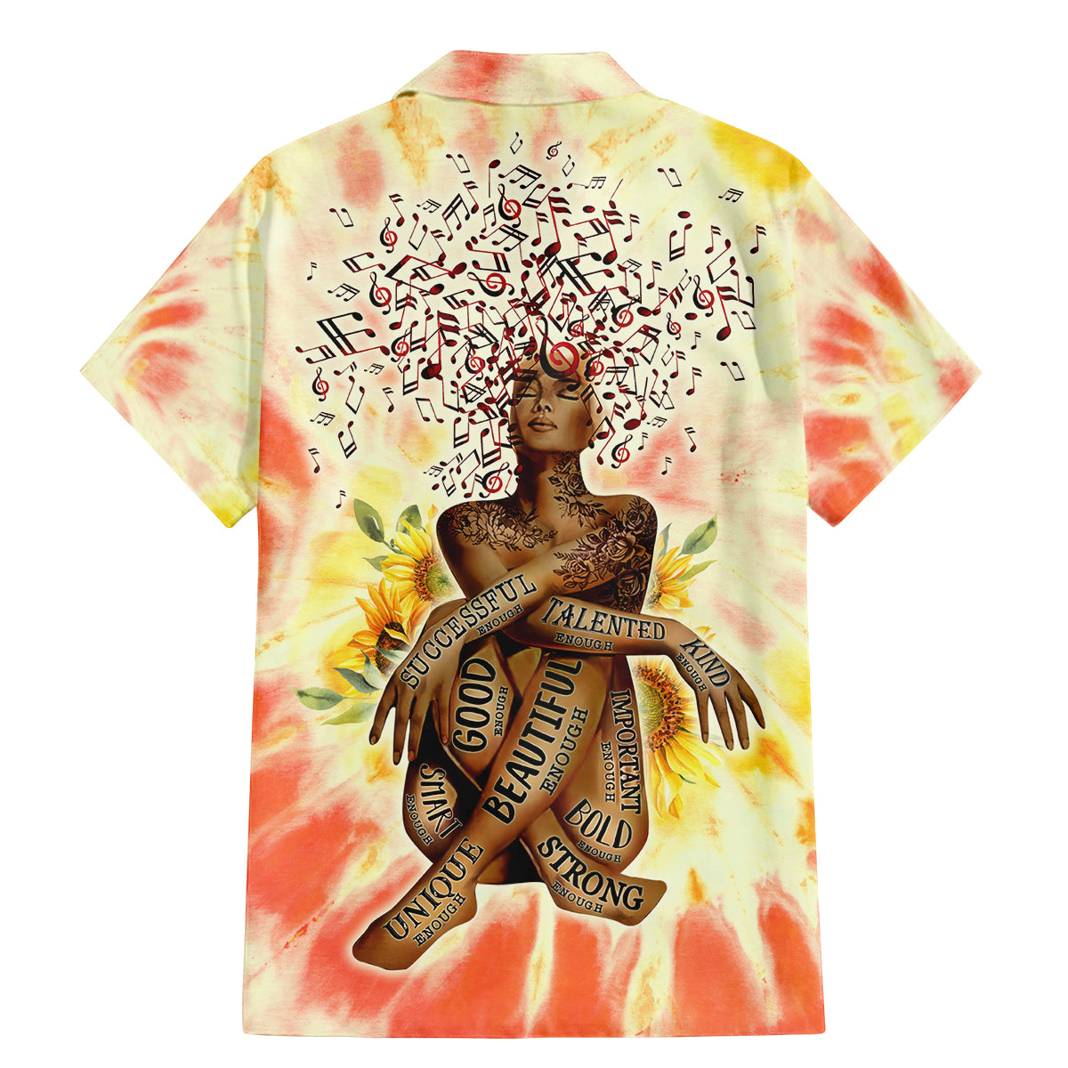 Black Queen Tie Dye Family Matching Mermaid Dress and Hawaiian Shirt - Wonder Print Shop