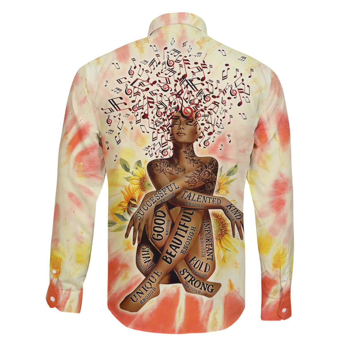 Black Queen Tie Dye Family Matching Mermaid Dress and Hawaiian Shirt - Wonder Print Shop