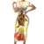 Black Queen Tie Dye Family Matching Short Sleeve Bodycon Dress and Hawaiian Shirt - Wonder Print Shop