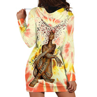 Black Queen Tie Dye Hoodie Dress - Wonder Print Shop