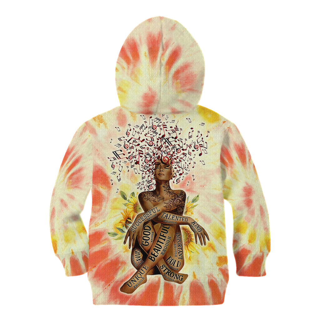 Black Queen Tie Dye Kid Hoodie - Wonder Print Shop