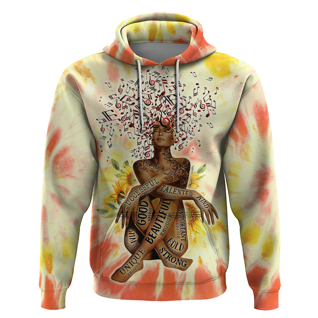 Black Queen Tie Dye Zip Hoodie - Wonder Print Shop