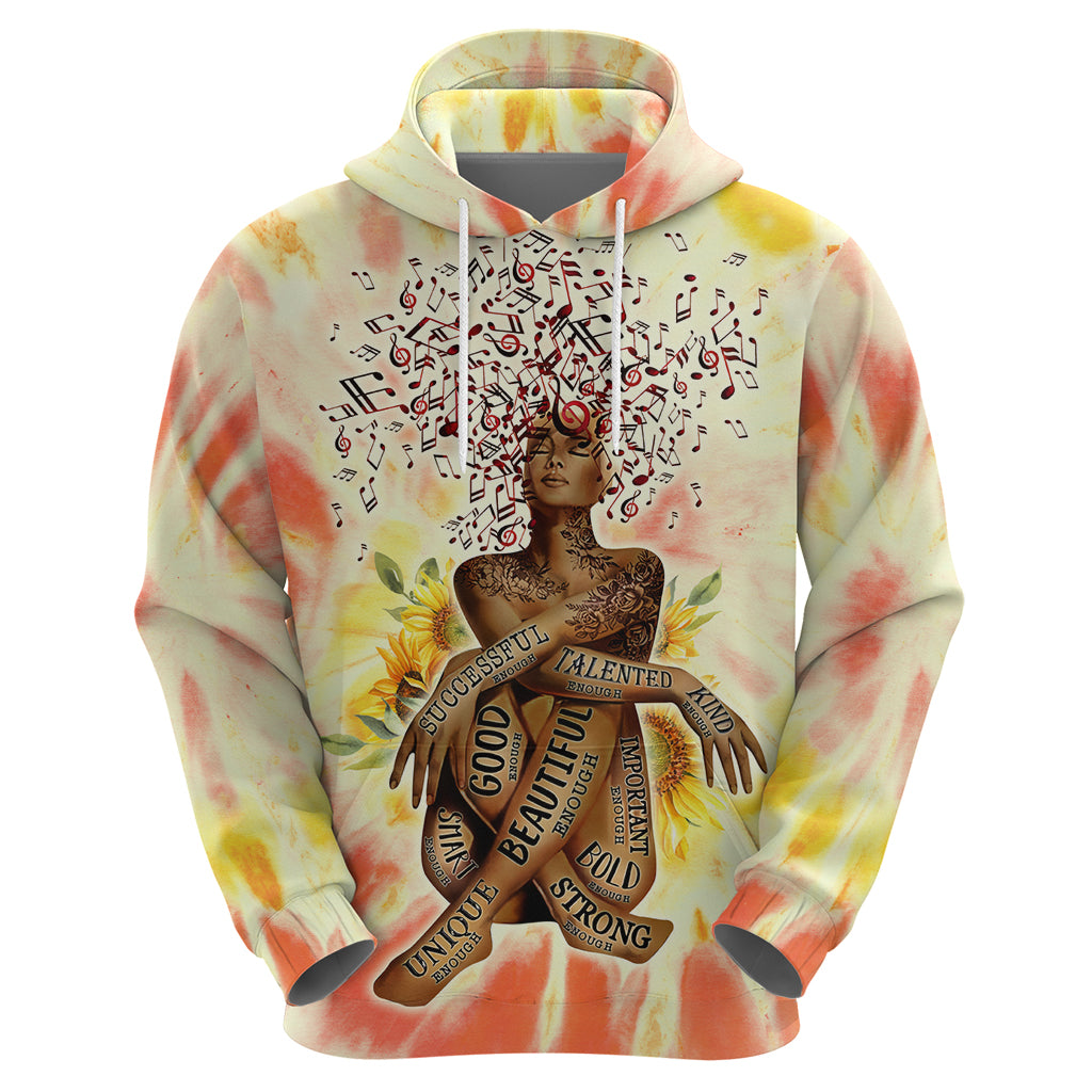 Black Queen Tie Dye Zip Hoodie - Wonder Print Shop