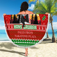 It's Not Christmas Unil Hans Gruber Falls From Nakatomi Plaza Beach Blanket Xmas Eve 1988 - Wonder Print Shop