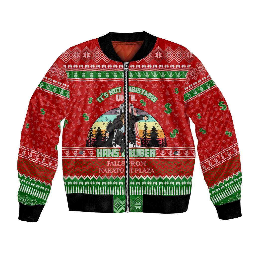 It's Not Christmas Unil Hans Gruber Falls From Nakatomi Plaza Bomber Jacket Xmas Eve 1988 - Wonder Print Shop