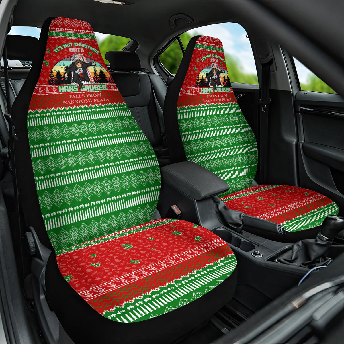 It's Not Christmas Unil Hans Gruber Falls From Nakatomi Plaza Car Seat Cover Xmas Eve 1988 - Wonder Print Shop