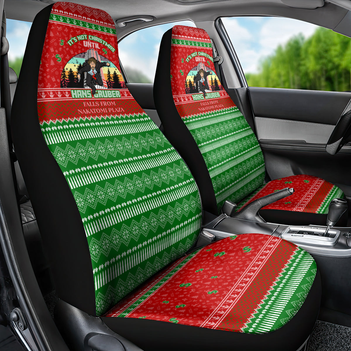 It's Not Christmas Unil Hans Gruber Falls From Nakatomi Plaza Car Seat Cover Xmas Eve 1988 - Wonder Print Shop
