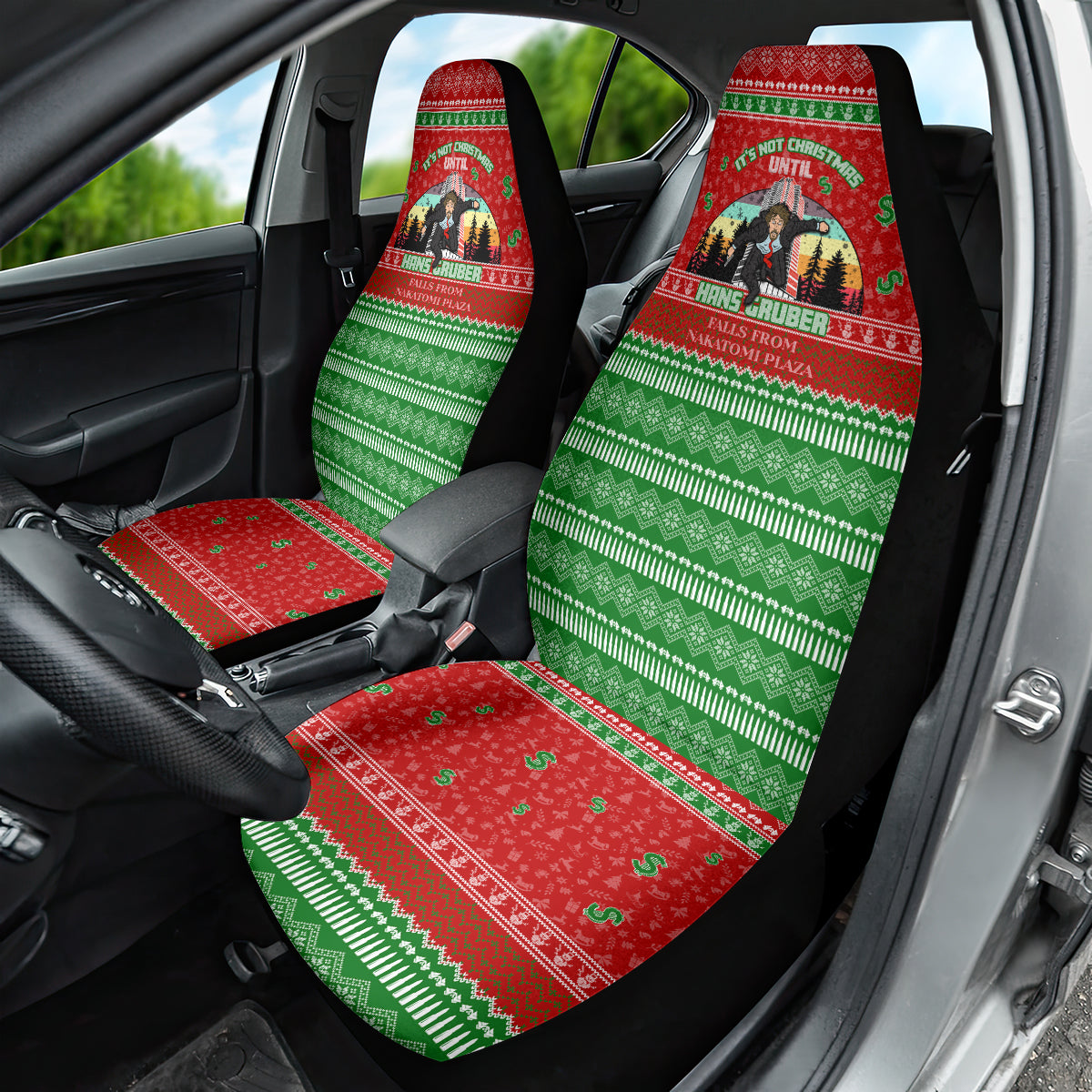 It's Not Christmas Unil Hans Gruber Falls From Nakatomi Plaza Car Seat Cover Xmas Eve 1988 - Wonder Print Shop