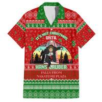 It's Not Christmas Unil Hans Gruber Falls From Nakatomi Plaza Family Matching Puletasi Dress and Hawaiian Shirt Xmas Eve 1988 - Wonder Print Shop