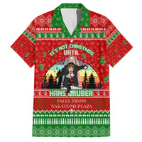 It's Not Christmas Unil Hans Gruber Falls From Nakatomi Plaza Hawaiian Shirt Xmas Eve 1988 - Wonder Print Shop