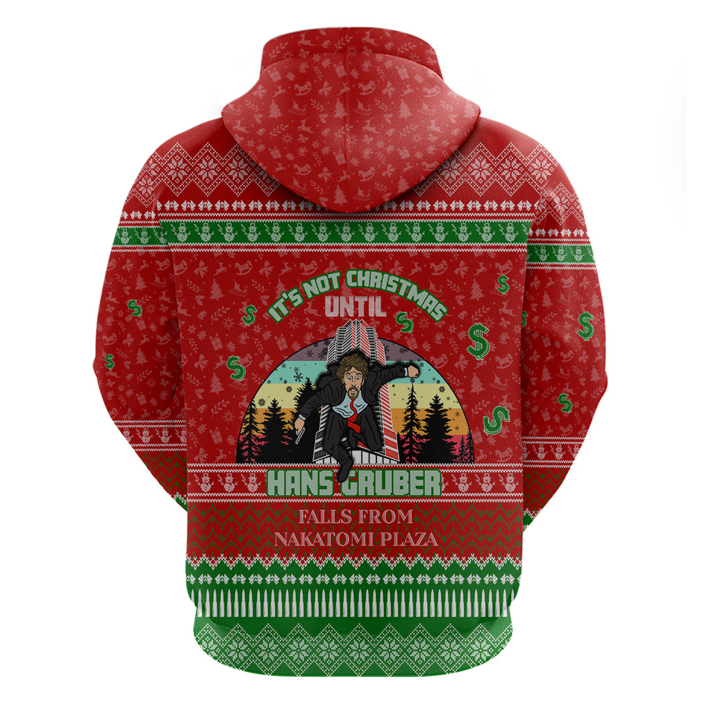 It's Not Christmas Unil Hans Gruber Falls From Nakatomi Plaza Hoodie Xmas Eve 1988 - Wonder Print Shop