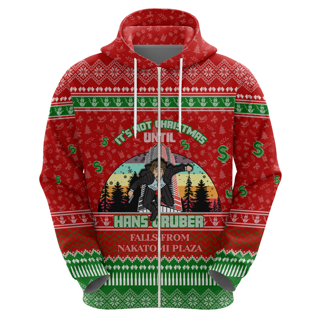 It's Not Christmas Unil Hans Gruber Falls From Nakatomi Plaza Hoodie Xmas Eve 1988 - Wonder Print Shop