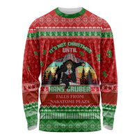 It's Not Christmas Unil Hans Gruber Falls From Nakatomi Plaza Long Sleeve Shirt Xmas Eve 1988 - Wonder Print Shop