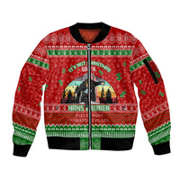 It's Not Christmas Unil Hans Gruber Falls From Nakatomi Plaza Sleeve Zip Bomber Jacket Xmas Eve 1988 - Wonder Print Shop