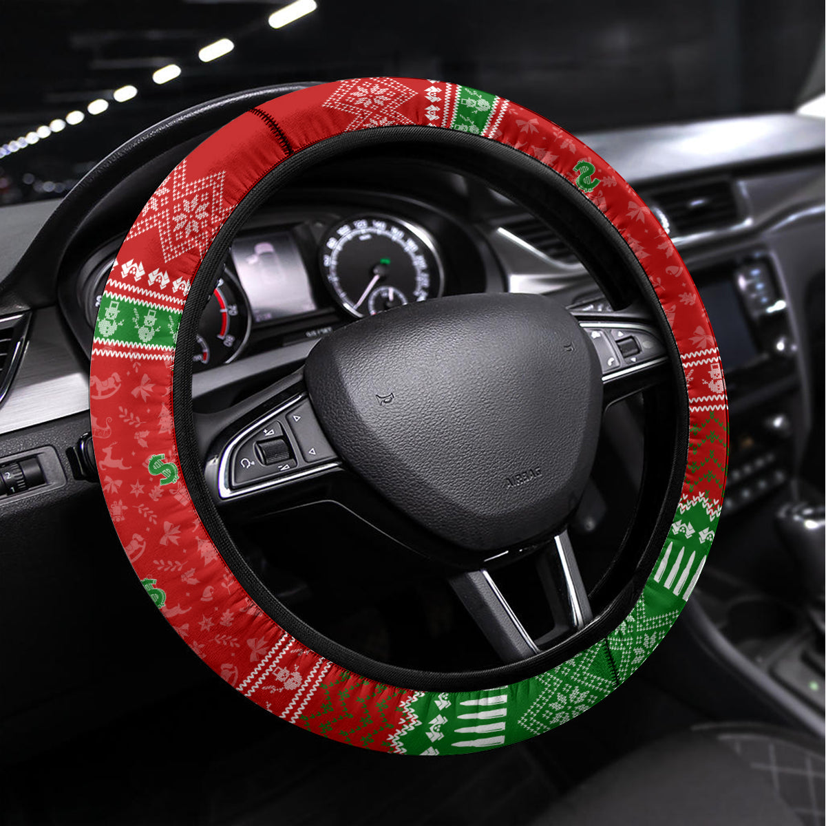 It's Not Christmas Unil Hans Gruber Falls From Nakatomi Plaza Steering Wheel Cover Xmas Eve 1988 - Wonder Print Shop