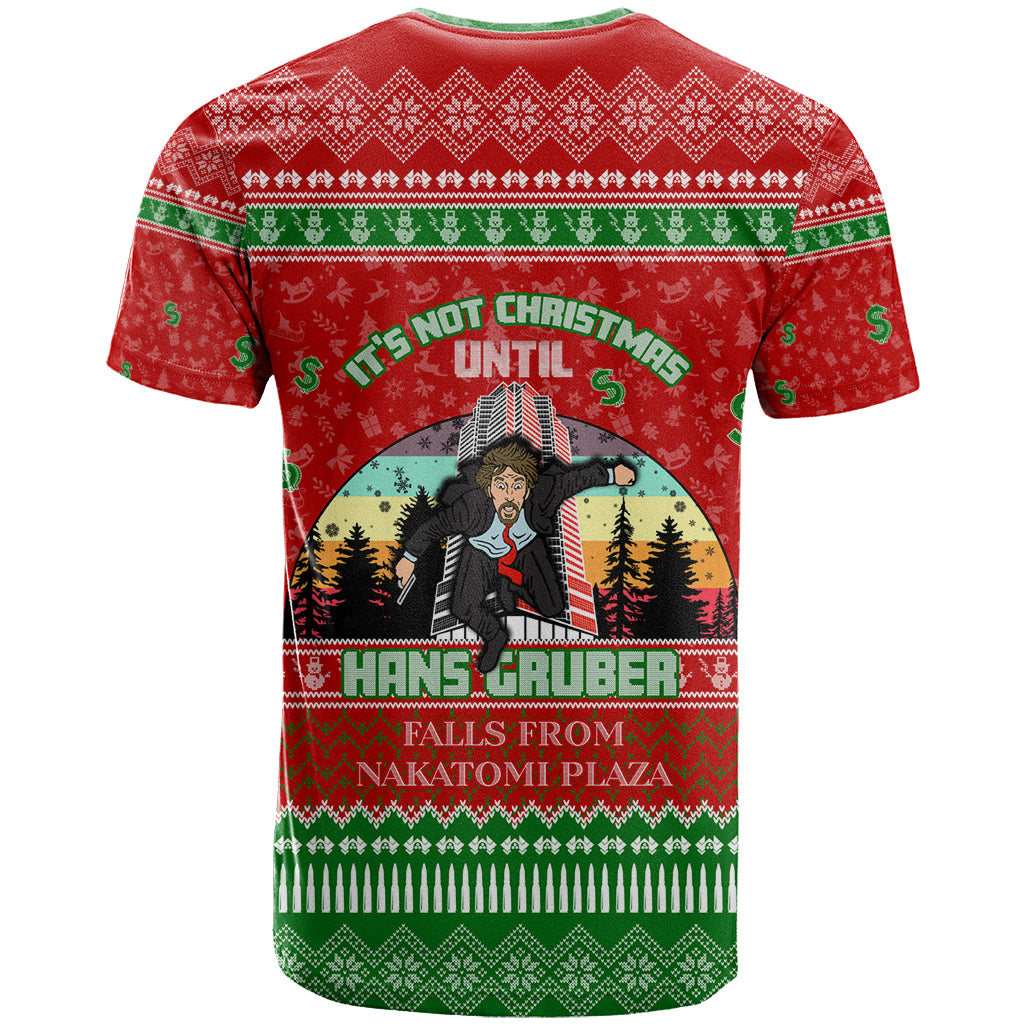 It's Not Christmas Unil Hans Gruber Falls From Nakatomi Plaza T Shirt Xmas Eve 1988 - Wonder Print Shop