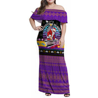 Nakatomi Plaza Christmas Party 1988 Family Matching Off Shoulder Maxi Dress and Hawaiian Shirt DJ Santa Claus - Wonder Print Shop