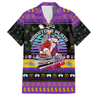 Nakatomi Plaza Christmas Party 1988 Family Matching Short Sleeve Bodycon Dress and Hawaiian Shirt DJ Santa Claus - Wonder Print Shop