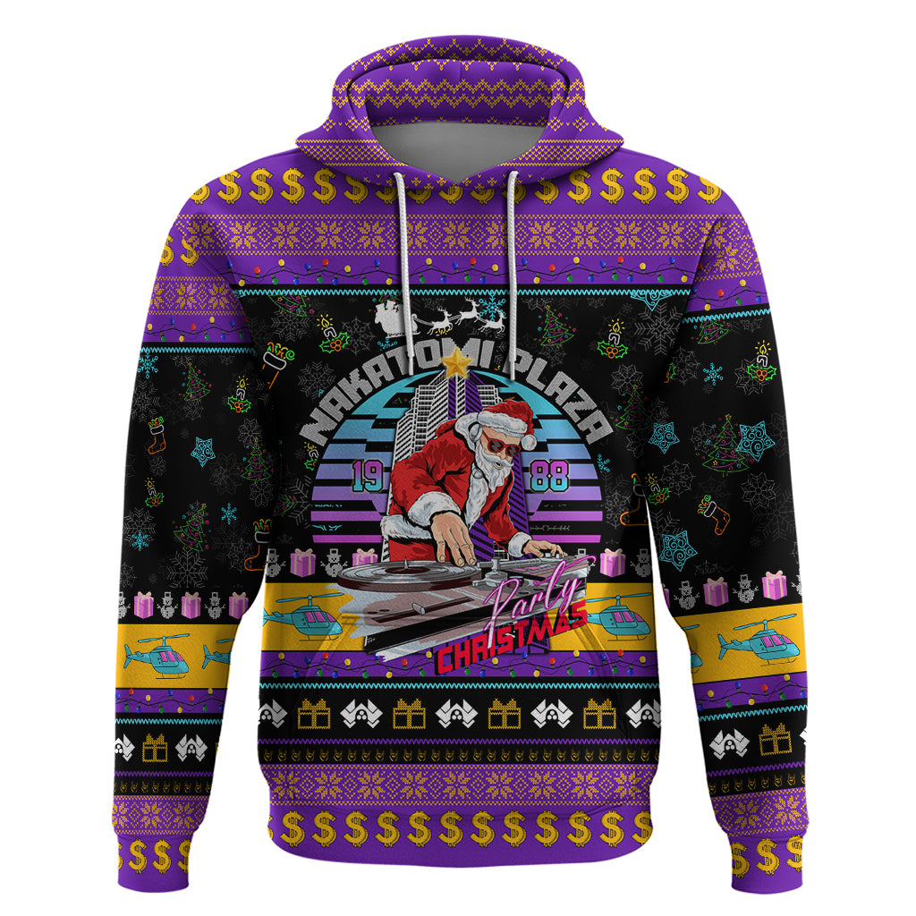 Nakatomi Plaza Christmas Party 1988 Hoodie DJ Santa Claus - Wonder Print Shop