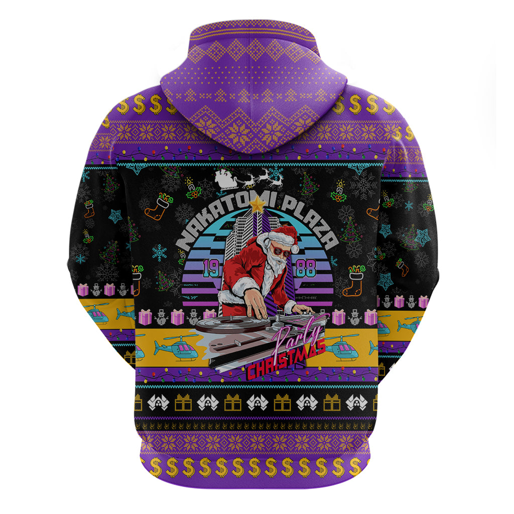 Nakatomi Plaza Christmas Party 1988 Hoodie DJ Santa Claus - Wonder Print Shop
