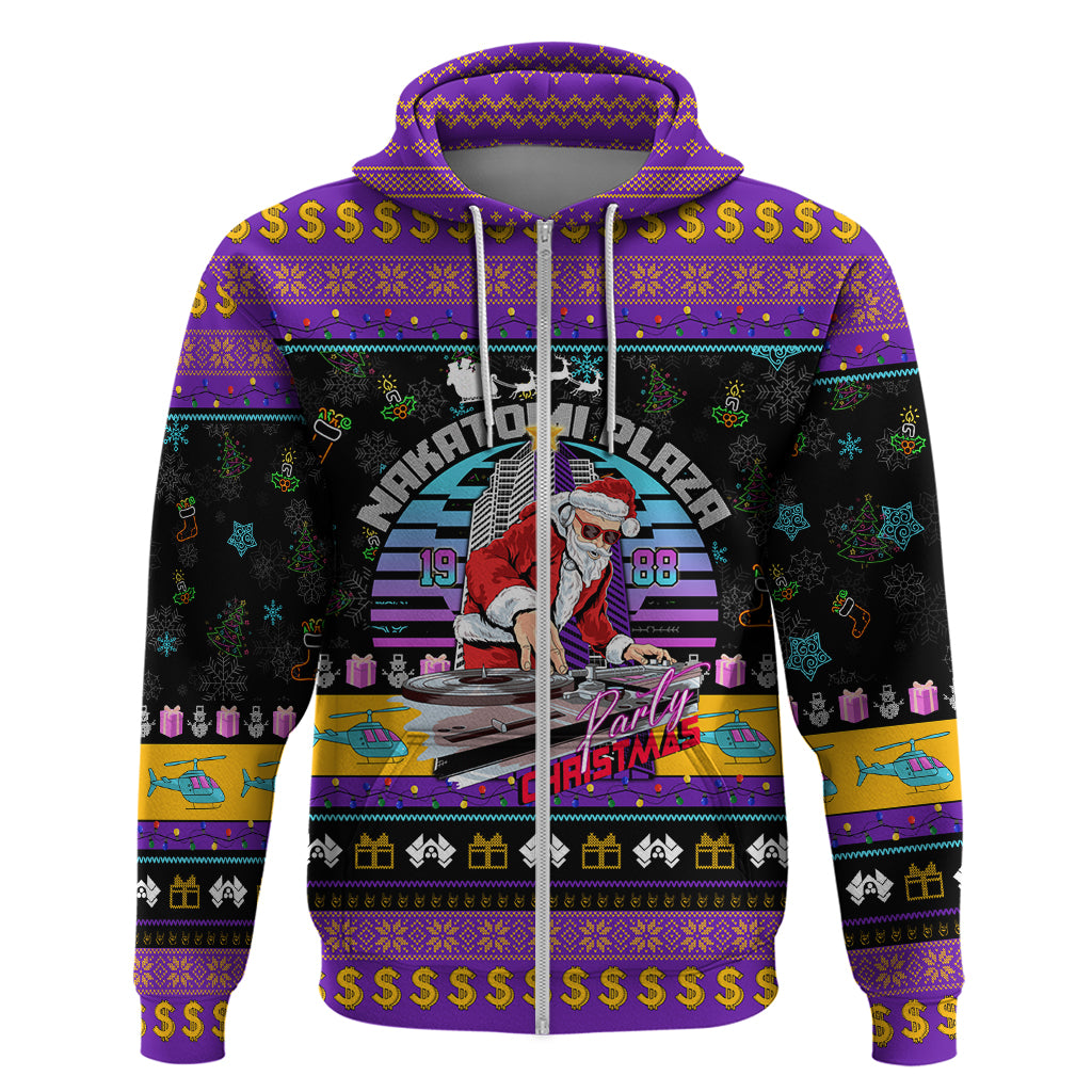 Nakatomi Plaza Christmas Party 1988 Hoodie DJ Santa Claus - Wonder Print Shop