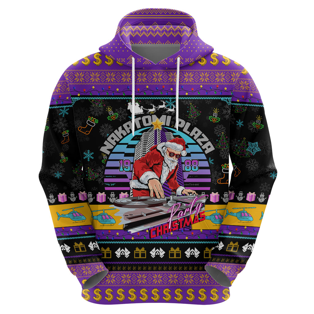 Nakatomi Plaza Christmas Party 1988 Hoodie DJ Santa Claus - Wonder Print Shop