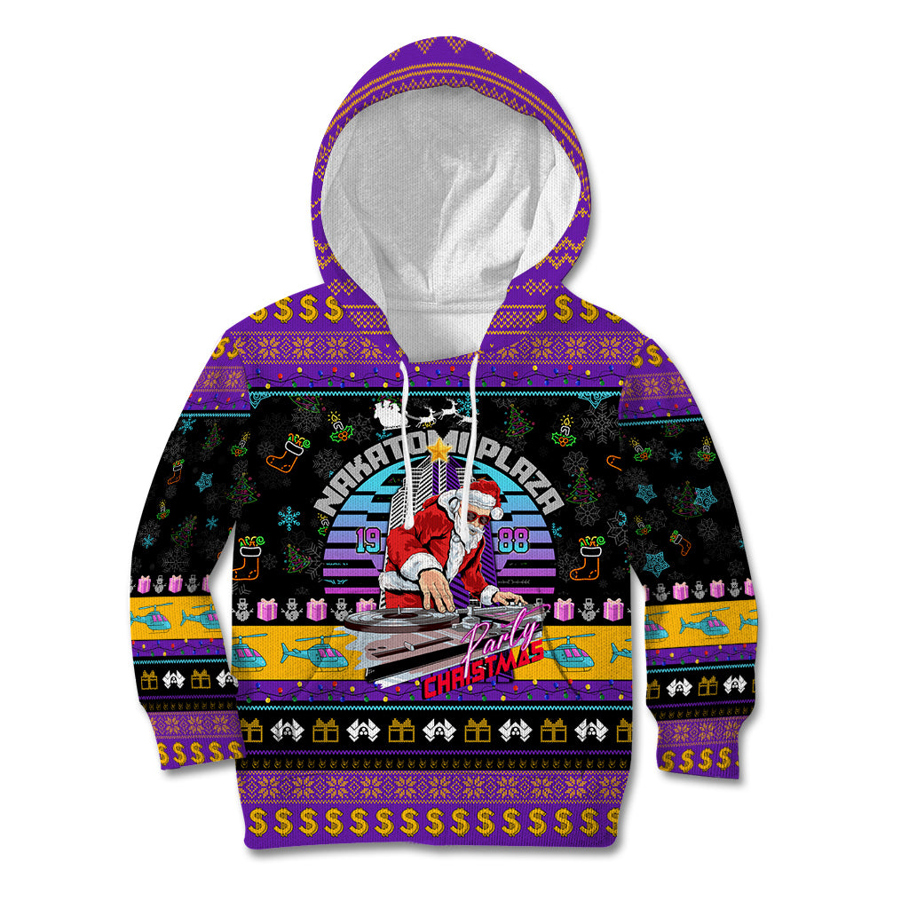 Nakatomi Plaza Christmas Party 1988 Kid Hoodie DJ Santa Claus - Wonder Print Shop