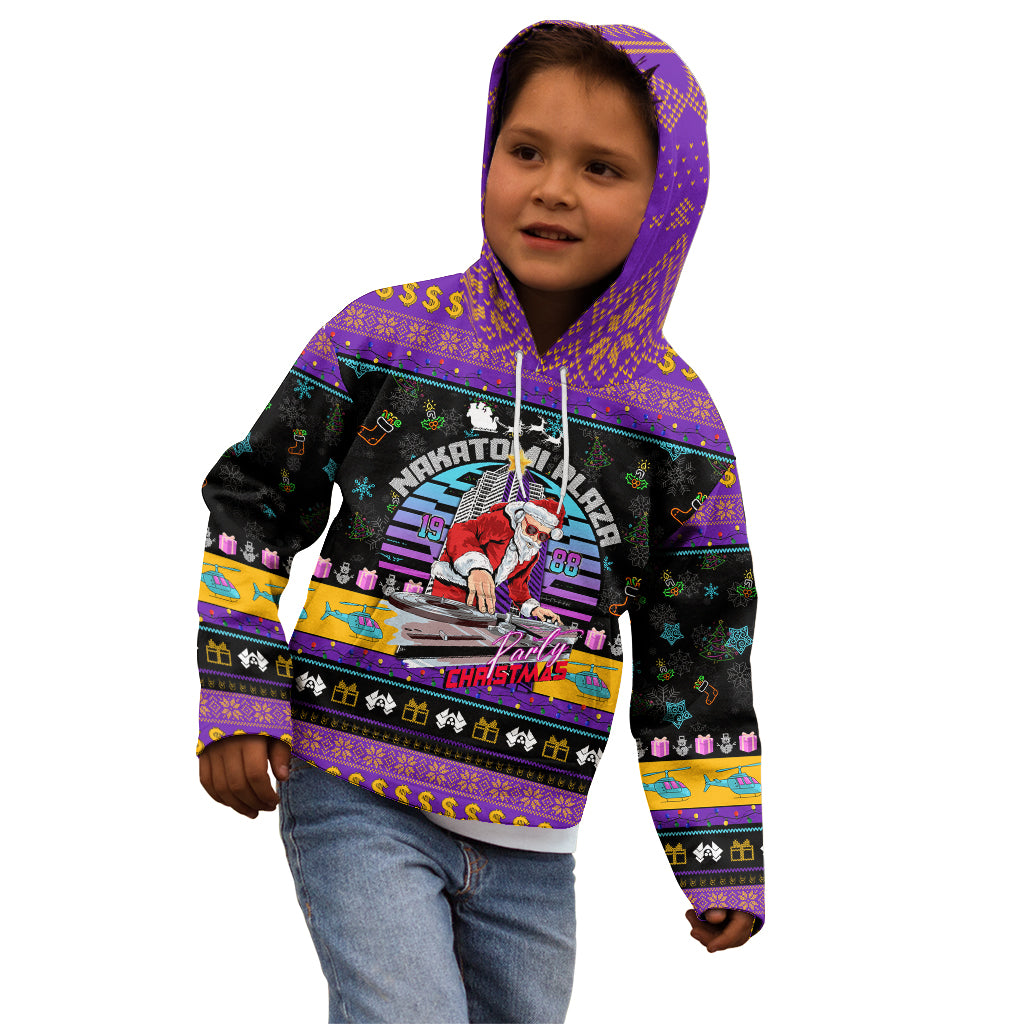 Nakatomi Plaza Christmas Party 1988 Kid Hoodie DJ Santa Claus - Wonder Print Shop