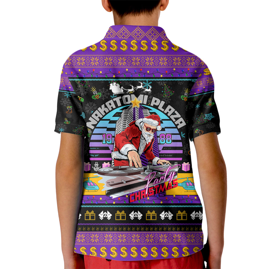 Nakatomi Plaza Christmas Party 1988 Kid Polo Shirt DJ Santa Claus - Wonder Print Shop