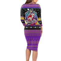 Nakatomi Plaza Christmas Party 1988 Long Sleeve Bodycon Dress DJ Santa Claus - Wonder Print Shop